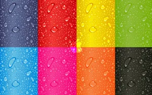 Colorful Pattern Drops Cute Desktop Wallpaper