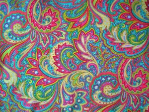 Colorful Plant Paisley Print Wallpaper