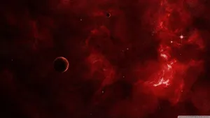 Colorful Red Space Wallpaper