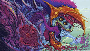 Colorful Scary Dragon Art Wallpaper