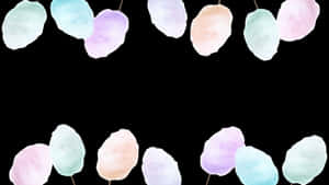 Colorful Spiral Cotton Candy Clouds Wallpaper