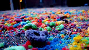 Colorful Sprinkles On The Ground Wallpaper