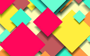 Colorful Squares Abstract Pattern Wallpaper