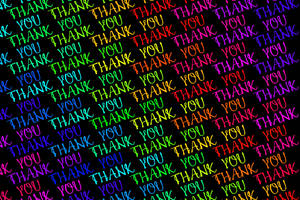 Colorful Thank You Pattern Wallpaper