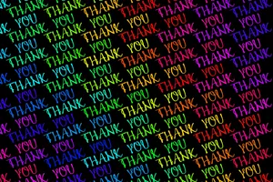 Colorful Thank You Pattern Wallpaper