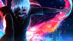 Colorful Tokyo Ghoul Poster Hd Wallpaper