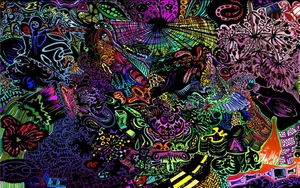 Colorful Trippy Indie Art Wallpaper