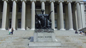 Columbia University Library Facade Wallpaper