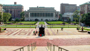 Columbia University Library Steps Wallpaper