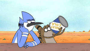 Comedy Cartoon Character Mordecai And Rigby Wallpaper