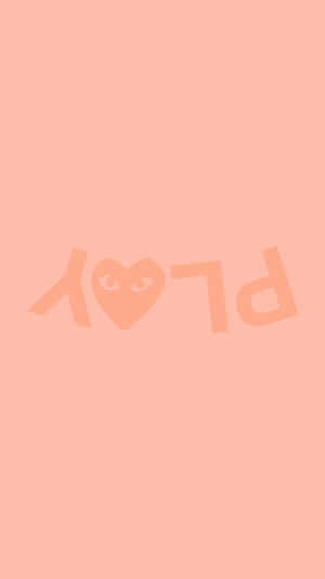 Comme Des Garçons Peach Logo Artwork Wallpaper