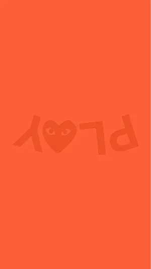 Comme Des Garçons Play Orange Logo Wallpaper