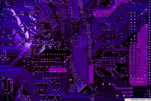 Complex Purple Circuit Board Wallpaper