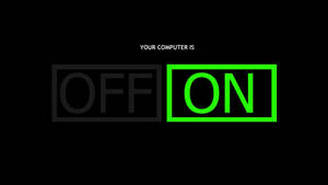 Computer On & Off Coding Wallpaper