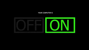Computer On & Off Coding Wallpaper