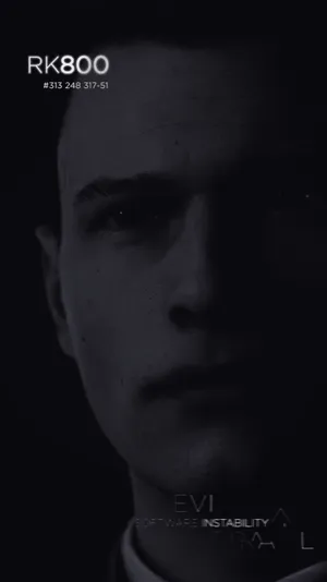 Connor Dark Portrait Detroit Become Human Wallpaper