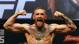 Conor Mcgregor Flexing Muscles Wallpaper