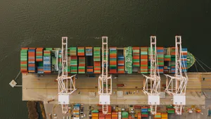 Container Ship On International Sea Wallpaper