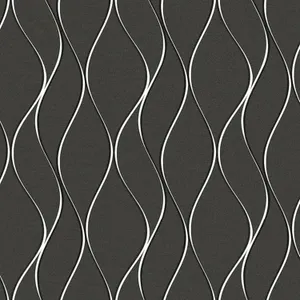Contemporary Modern White Curls Wallpaper