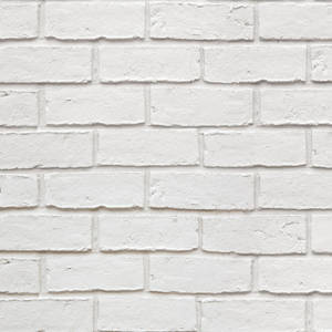 Contemporary White Brick Running Bond Wallpaper