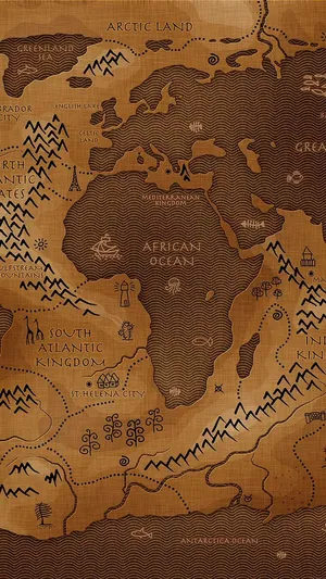 Continent Map Africa Iphone Wallpaper