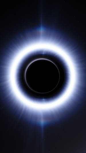 Contrasting Bright Light In Black Hole Wallpaper