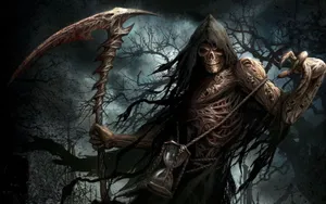Cool 3d Ghost In Dark Forest Wallpaper