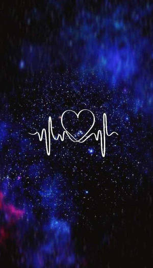 Cool Aesthetic Heart And Heartbeat Wallpaper