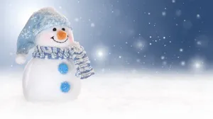 Cool And Cute Snow Man Graphics Wallpaper