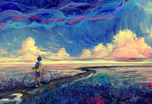 Cool Art Child In Fantasy Field Wallpaper