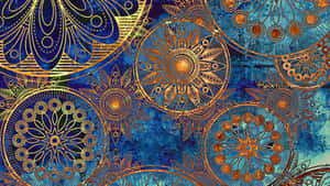Cool Art Golden Celestial Mandalas Wallpaper