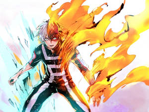 Cool Artwork Of Todoroki Wallpaper
