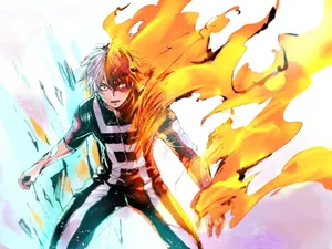 Cool Artwork Of Todoroki Wallpaper