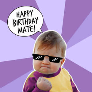 Cool Baby Birthday Greeting Wallpaper