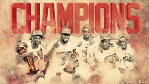 Cool Basketball Champions Poster Wallpaper