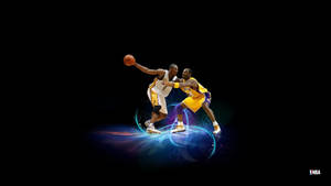 Cool Basketball Players Minimalist Wallpaper