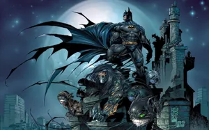 Cool Batman Statue Desktop Wallpaper