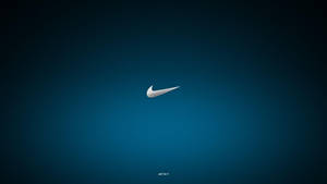 Cool Blue Gradient Nike Logo Wallpaper