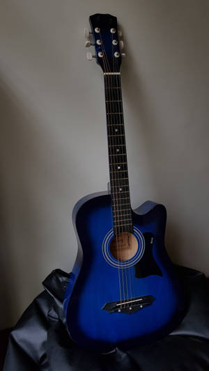 Cool Blue Guitar Wallpaper