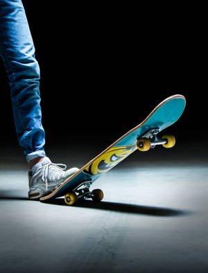 Cool Blue Skateboard Wallpaper