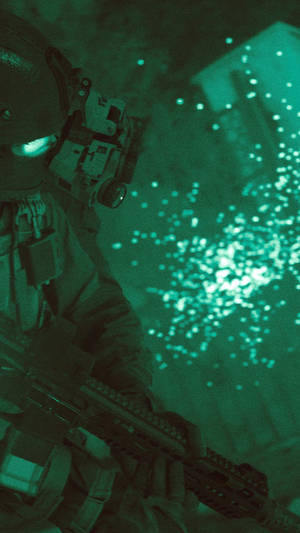 Cool Call Of Duty Modern Warfare Iphone Soldier Night-vision Goggles Wallpaper