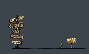 Cool Cartoon: A Young Male Character Striking A Pose Wallpaper