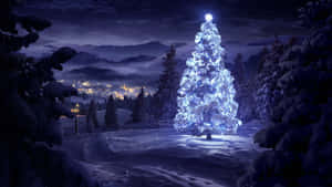 Cool Christmas Eve With White Christmas Tree Wallpaper