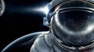 Cool Close-up Shot Astronaut Wallpaper