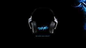 Cool Dark Headphones Wallpaper