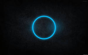 Cool Dark Neon Blue Circle Wallpaper