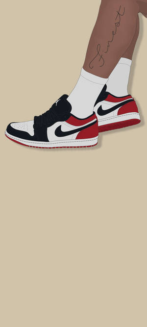 Cool Depiction Of Nike Jordan 1 Wallpaper