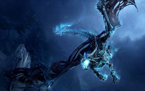 Cool Dragon Blue Flame Wallpaper