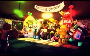 Cool Fan Art Characters Of Roblox Wallpaper