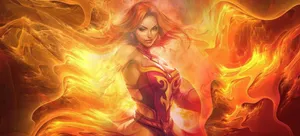Cool Fire Female Wallpaper